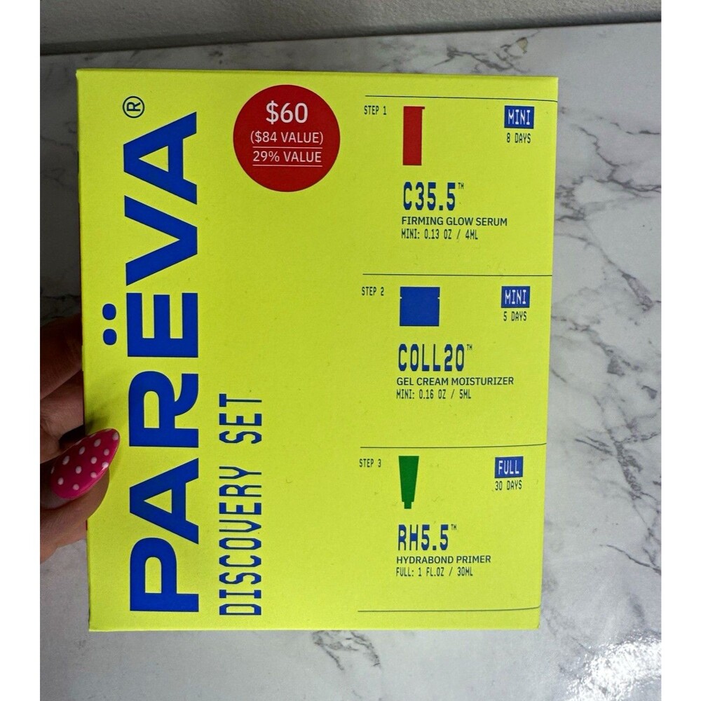Parëva Molecur 3 Mini Skin Care Set: C35.5 Serum, COLL20 Gel Cream, RH5.5